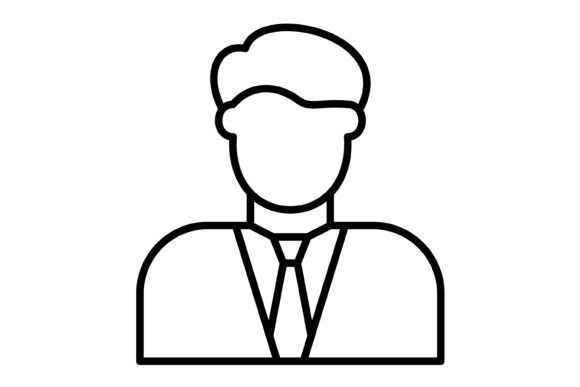 Accountant Outline Icon: A Clean, Professional Design Asset
