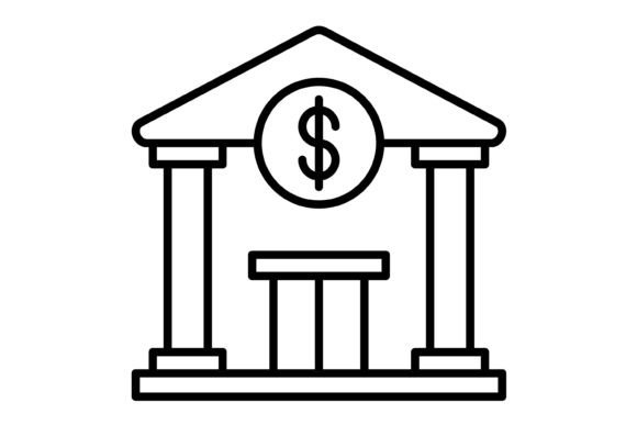 Bank Outline Icon: A Versatile Asset for Modern Design