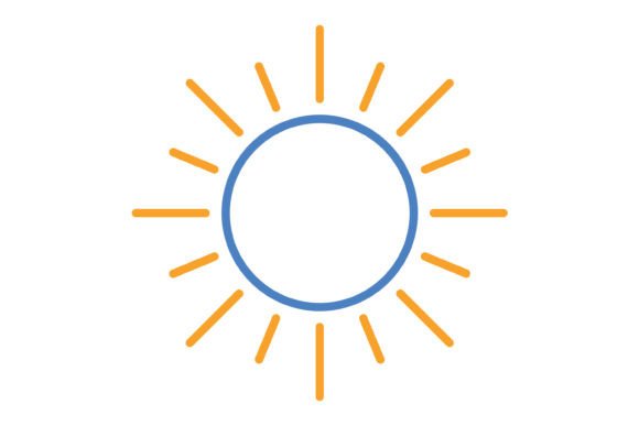 Brightness Blue & Orange Line Icon: A Visual Spark for Modern Projects