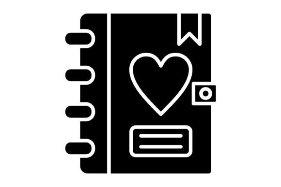 Diary Glyph Icon: A Versatile Design Asset for Modern Projects