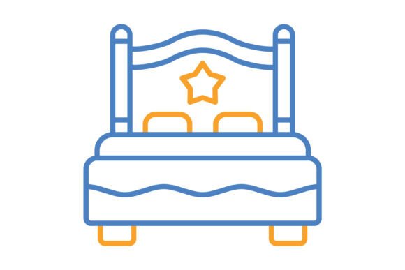 Double Bed Blue & Orange Line Icon: A Designer's Guide