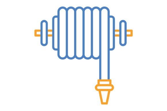 Hose Blue & Orange Line Icon: Versatility in a Zip File