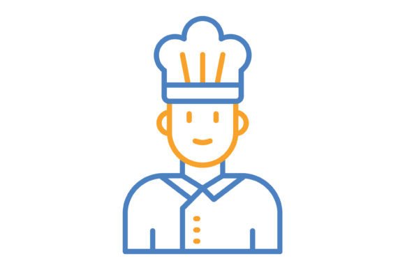 Integrating the Chef Blue & Orange Line Icon into Your Design Workflow