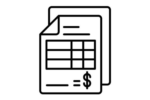 Invoice Outline Icon: A Versatile Asset for Modern Design