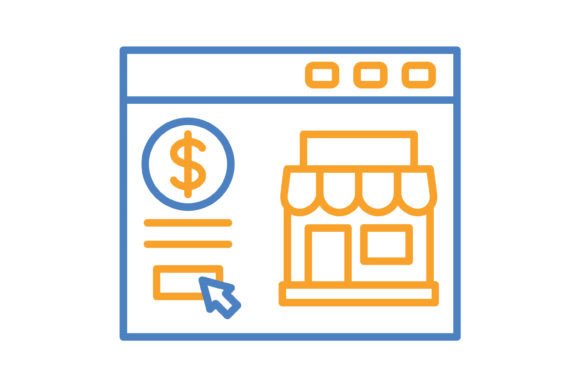 Master Your Online Store Branding with the Blue & Orange Line Icon