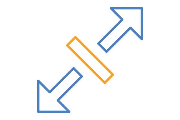 Mastering Visual Hierarchy with Resize Blue & Orange Line Icons