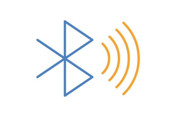 Modern Connectivity: The Bluetooth Blue & Orange Line Icon