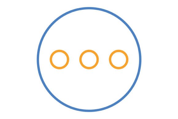 Practical Design with Ellipsis Blue & Orange Line Icons