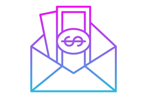 Salary Line Gradient Icon: A Modern Icon for Every Project