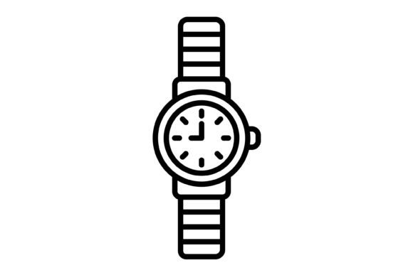 Wristwatch Outline Icon: A Clean, Versatile Design Asset